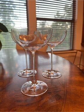 Crystal Clear Coupe Cocktail Glasses - Set of 3